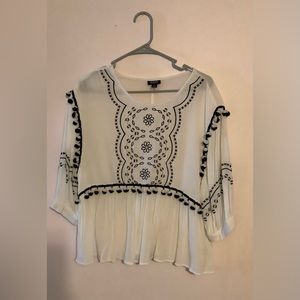 ana Dressy Top size small with half sleeve